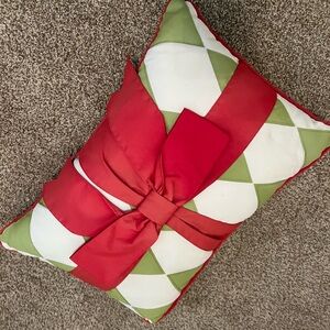 Grandin Road present indoor/outdoor pillow. Some color fading.